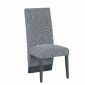 D12DC Dining Chair Set of 4 in White/Gray Velvet by Global