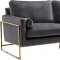 Mila Sofa 678 in Grey Velvet Fabric by Meridian w/Options