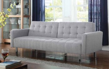 505616 Sofa Bed in Light Grey Wooven Fabric by Coaster [CRSB-505616]