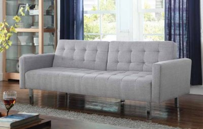 505616 Sofa Bed in Light Grey Wooven Fabric by Coaster