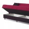 Chicago Two-Tone Fabric Sofa Bed w/Storage & Pillows