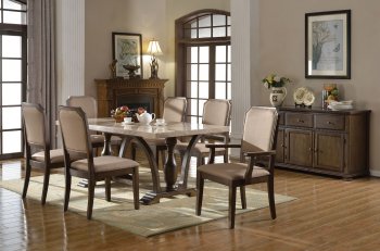 Ogden 62045 Dining Table w/Marble Top by Acme w/Options [AMDS-62045-Ogden]