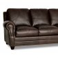 Solomon Sofa & Loveseat Set in Brown Full Italian Leather