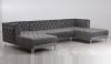 Salma Sectional Sofa in Gray Fabric