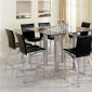 Counter Height Contemporary Dinette with Square Glass Top