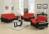 50710 Orel Sofa in Red & Black Bonded Leather by Acme w/Options