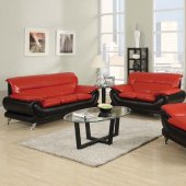 50710 Orel Sofa in Red & Black Bonded Leather by Acme w/Options