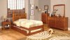 CM7904OAK Carus Kids Bedroom 4Pc Set in Oak w/Options