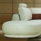 Beige Leather Upholstered Stylish Sectional Sofa