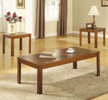 Brown Finish Modern Elegant 3Pc Coffee Table Set [CRCT-700570]