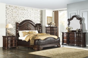 Royal Highlands Bedroom Set 1603 in Dark Cherry by Homelegance [HEBS-1603-Royal Highlands Set]