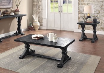 Enderlin 3Pc Coffee & End Table Set CM4395 in Antique Black [FACT-CM4395-Enderlin]