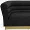 Bellini Sofa 669 in Black Velvet Fabric by Meridian w/Options