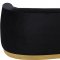 Julian Sofa 620 in Black Velvet Fabric by Meridian w/Options