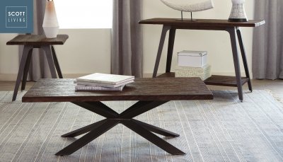 705818 Coffee Table 3Pc Set Dark Brown - Scott Living by Coaster