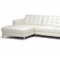 Babbit Sectional Sofa in Ivory Leather by Wholesale Interiors