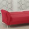 Red Fabric Modern Convertible Sofa Bed w/Optional Items