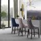 Hannah Counter Stool 775 Set of 2 Navy Velvet Fabric - Meridian