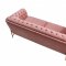 Aiken Sofa & Loveseat Set in Salmon Velvet Fabric by VIG