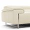 Ming 8009 Sectional Sofa in Off-White Genuine Italian Leather