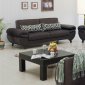 Dark Brown Fabric Modern Sofa Bed w/Optional Loveseat & Chair