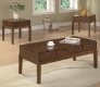 Medium Brown Finish Modern 3Pc Coffee Table Set w/Drawers