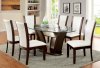 Manhattan Dining Room CM3710OT 7Pc Set in Dark Cherry & White