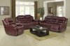 7252 Reclining Sofa in Burgundy Bonded Leather w/Optional Items