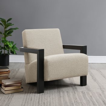 Fitzroy Accent Chair Set of 2 903095 in Latte Boucle by Coaster [CRAC-903095 Fitzroy]