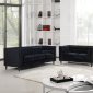 Taylor Sofa 642 in Black Velvet Fabric by Meridian w/Options