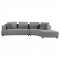 Toscano Sectional Sofa 504075 in Gray Fabric by Coaster