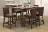 F2404 5Pc Counter Height Dining Set by Boss w/Chocolate Chairs