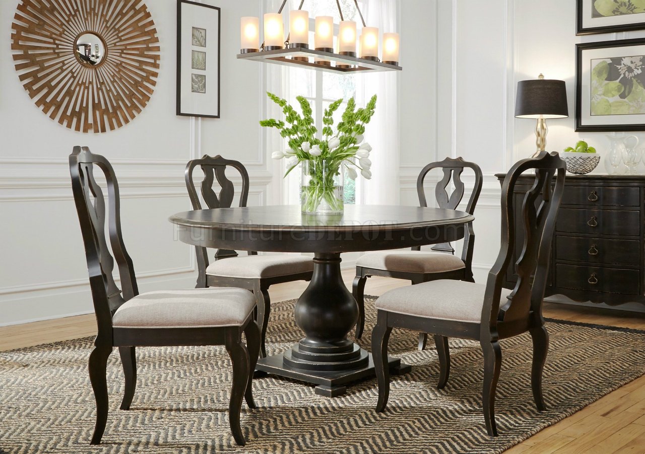 Chesapeake Dining 5Pc Set 493-DR-PDS in Antique Black by Liberty - Click Image to Close