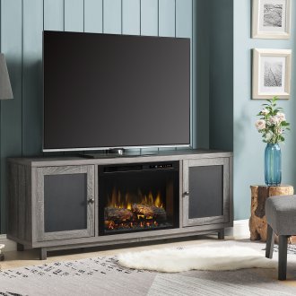 Jesse Electric Fireplace Media Console by Dimplex w/Logs