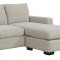 Franky Sectional Sofa in Beige Fabric w/Options