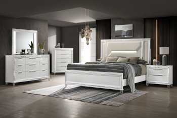 Marmore Bedroom 224961 in White by Coaster w/Options [CRBS-224961 Marmore]