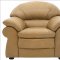 Camel Full Leather Modern Living Room Sofa & Loveseat Set