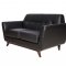 Luray Sofa LL90BLL in Black Leatherette by LeisureMod w/Options