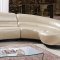 U958 Sectional Sofa in Pearl Bonded Leather by Global Furniture