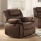 Angelina Motion Sofa 55045 in Dark Brown Fabric - Acme w/Options