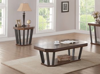 Selma 3Pc Coffee & 2 End Tables Set 84090 by Acme in Tobacco [AMCT-84090-Selma]