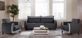 Join Rainbow Dark Gray Sofa Bed in Fabric w/Optioins [IKSB-Join Rainbow Dark Gray]