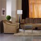 Mustard Microfiber Stylish Living Room w/Storage Sleeper Sofa