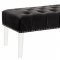 Celine Bench 101 in Black Velvet Fabric by Meridian