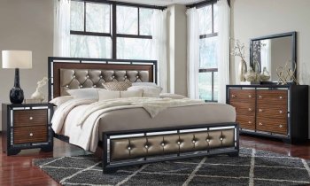 Camila Bedroom 5Pc Set in Brown Cherry by Global [GFBS-Camila]