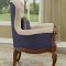 Cortina Accent Chair 50846 in Tan & Floral Periwinkle by Acme