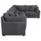 Sasha Sectional Sofa 6Pc 551681 Barely Black Coaster w/Options