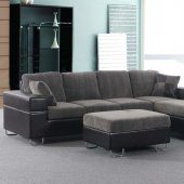 50150 Korey Sectional Sofa in Olive Chenille/Coffee PU by Acme