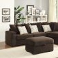 Olson Sectional Sofa 500086 in Chocolate Fabric by Coaster