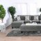 Lowry Sectional Sofa CM6363 in Gray Chenille Fabric w/Options